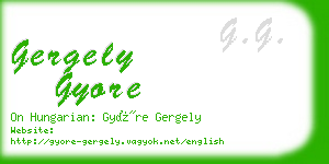 gergely gyore business card